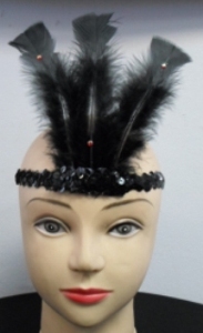 headband-sequin--feather-black
